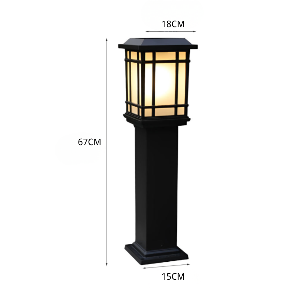 Joce Solar Three-Step Outdoor Pathway Bollard Lights