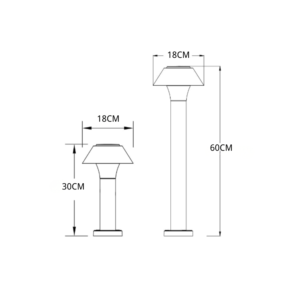 Kar LED Residential Minimalist Outdoor Bollard Lights