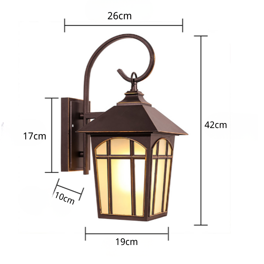 Zachari Retro Modern Glass Outdoor Wall Lights