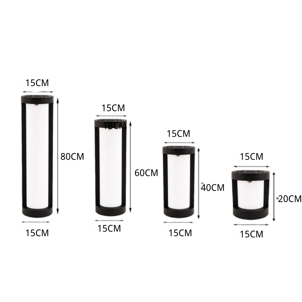 Leann Cylindrical LED Bollard Outdoor Pathway Light
