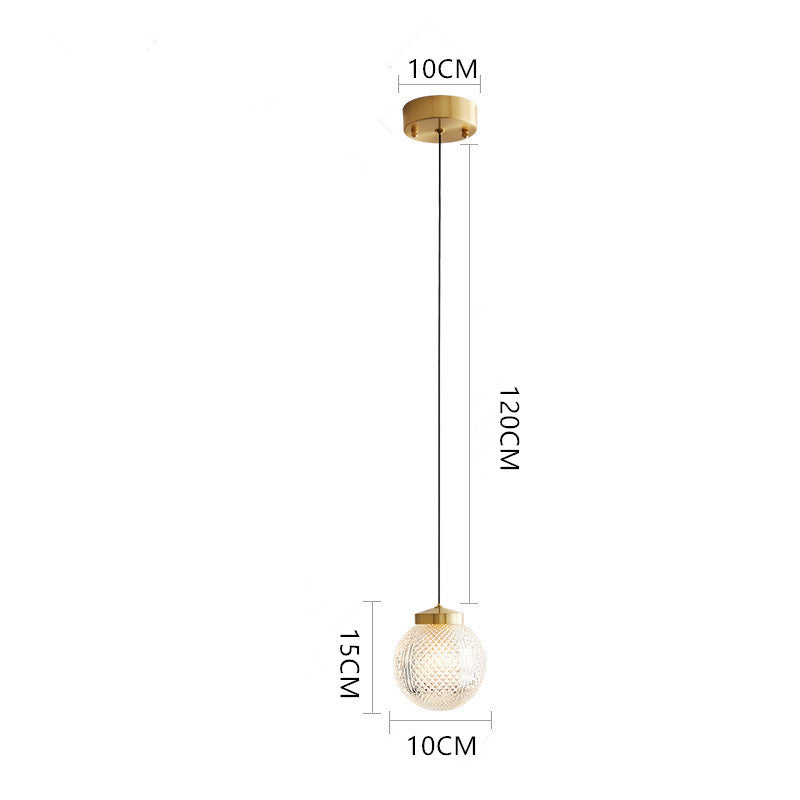 Arisha Modern Circle Glass Pendant Light for Bedroom & Hotel - Neutral Decor