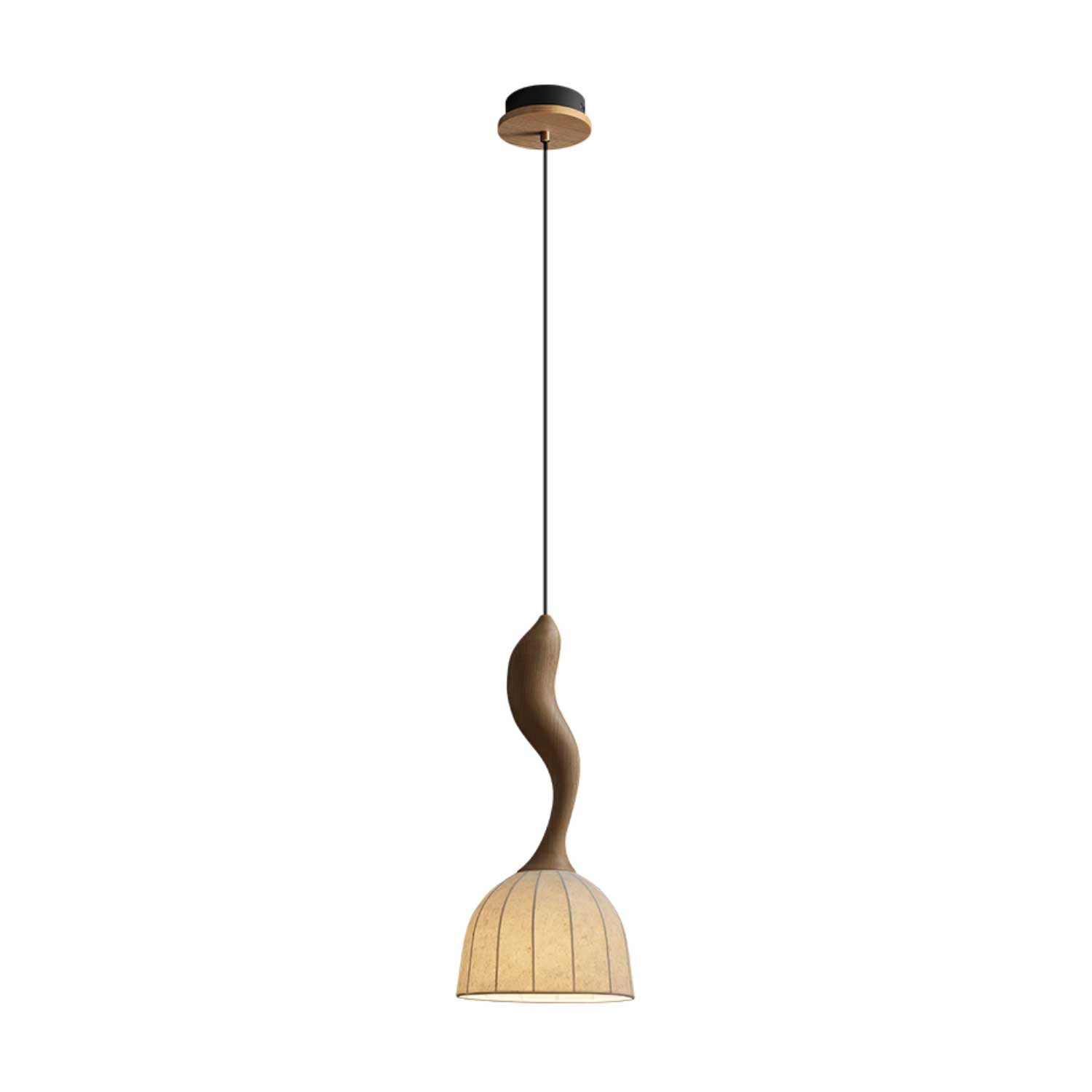 Colire Creativity Twisted Wood Pendant Light-Neutral Decor