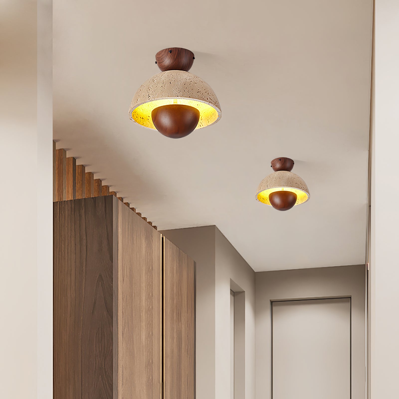 Cadorisra Travertine Ceiling Light-Neutral Decor