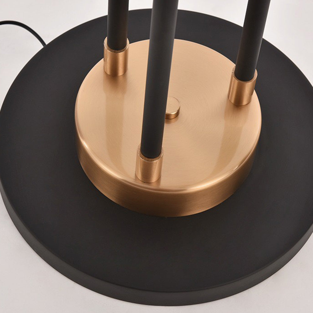 Salgado Modern Tall Metal 3 Bulb Floor Lamp, Black - Neutral Decor