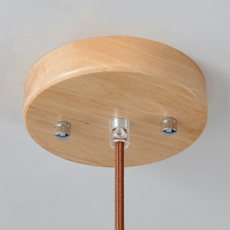 Muto Modern Wood/Glass Pendant Light, White - Neutral Decor