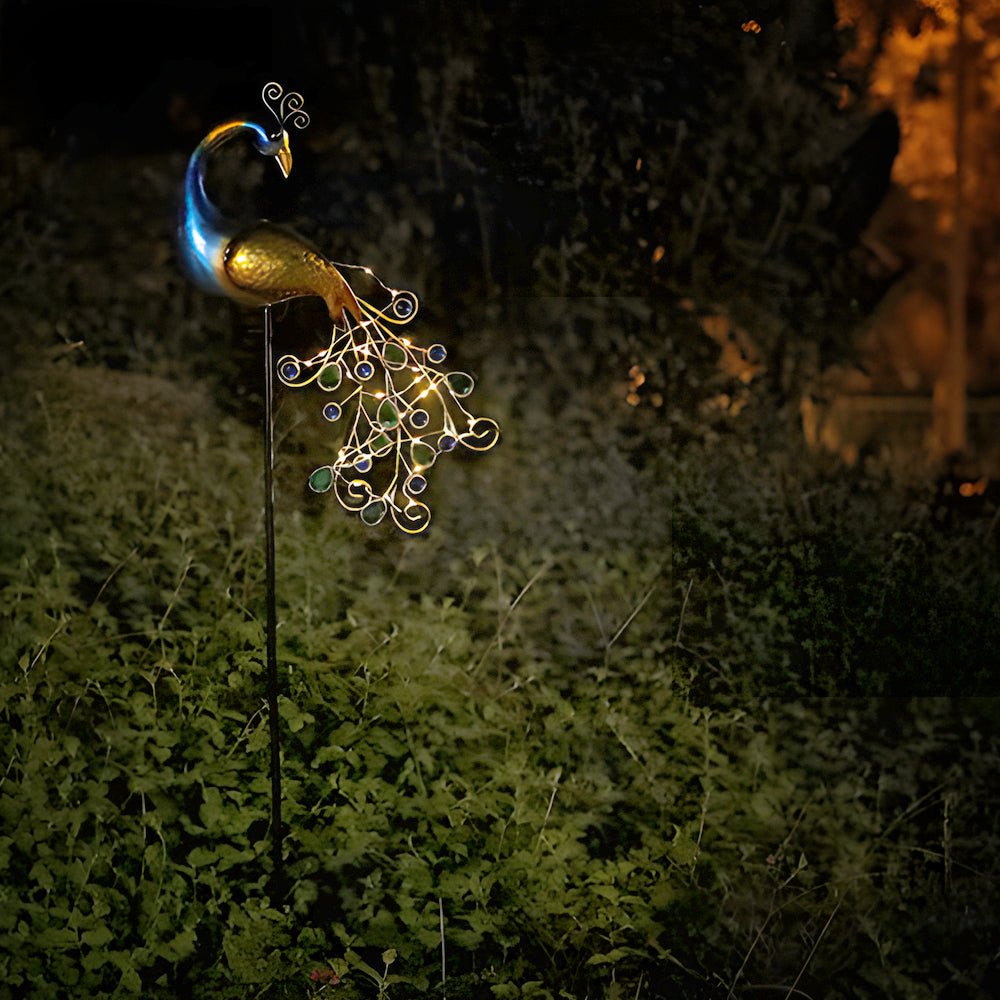 Flourish Peacock Solar-Powered Outdoor Light