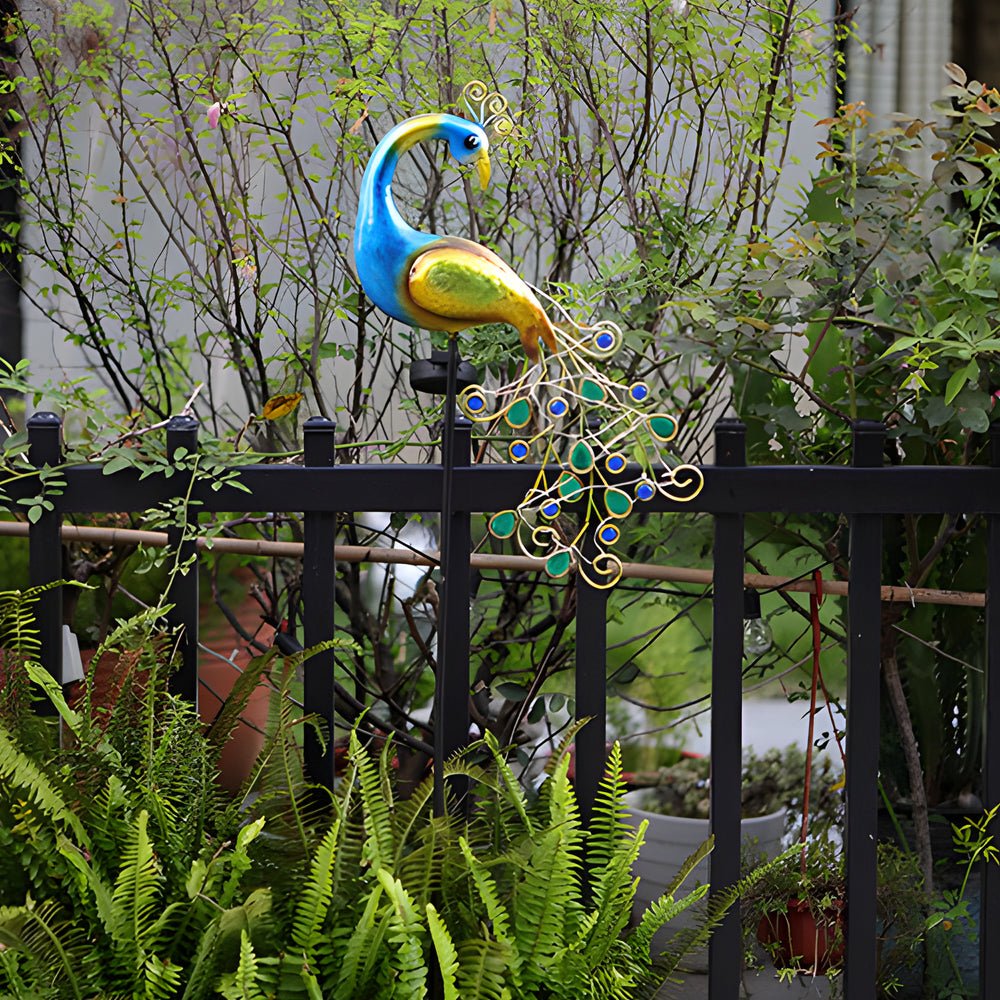 Flourish Peacock Solar-Powered Outdoor Light