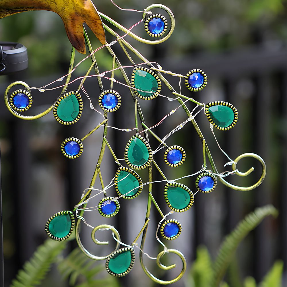 Flourish Peacock Solar-Powered Outdoor Light
