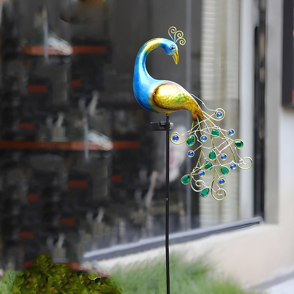 Flourish Peacock Solar-Powered Outdoor Light