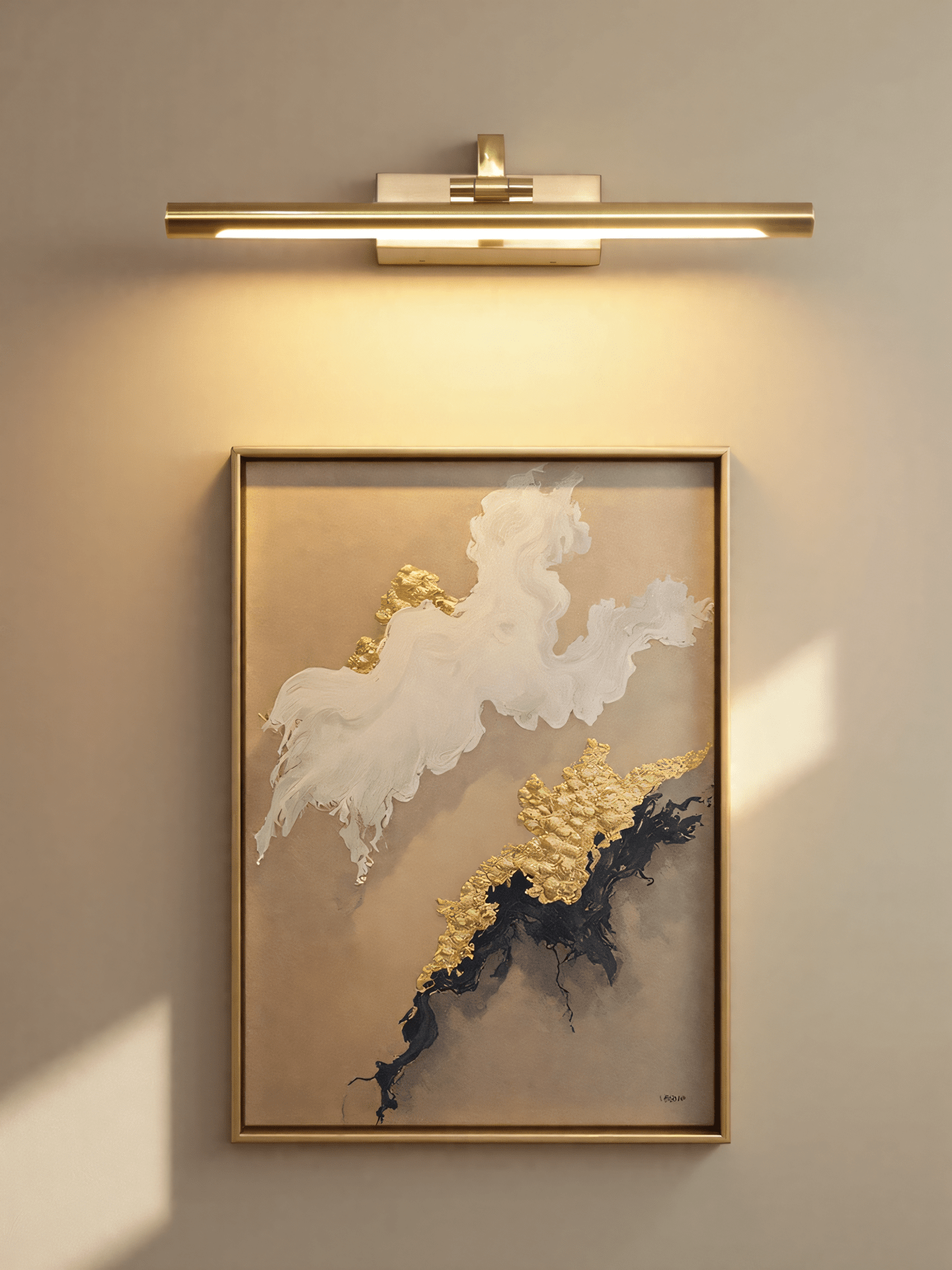 Geth Gold Frame Rechargeable Wall Light-Neutral Decor