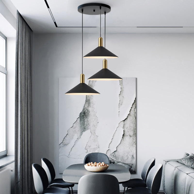 Aria Vintage Umbrella Monochrome Pendant Light - Neutral Decor