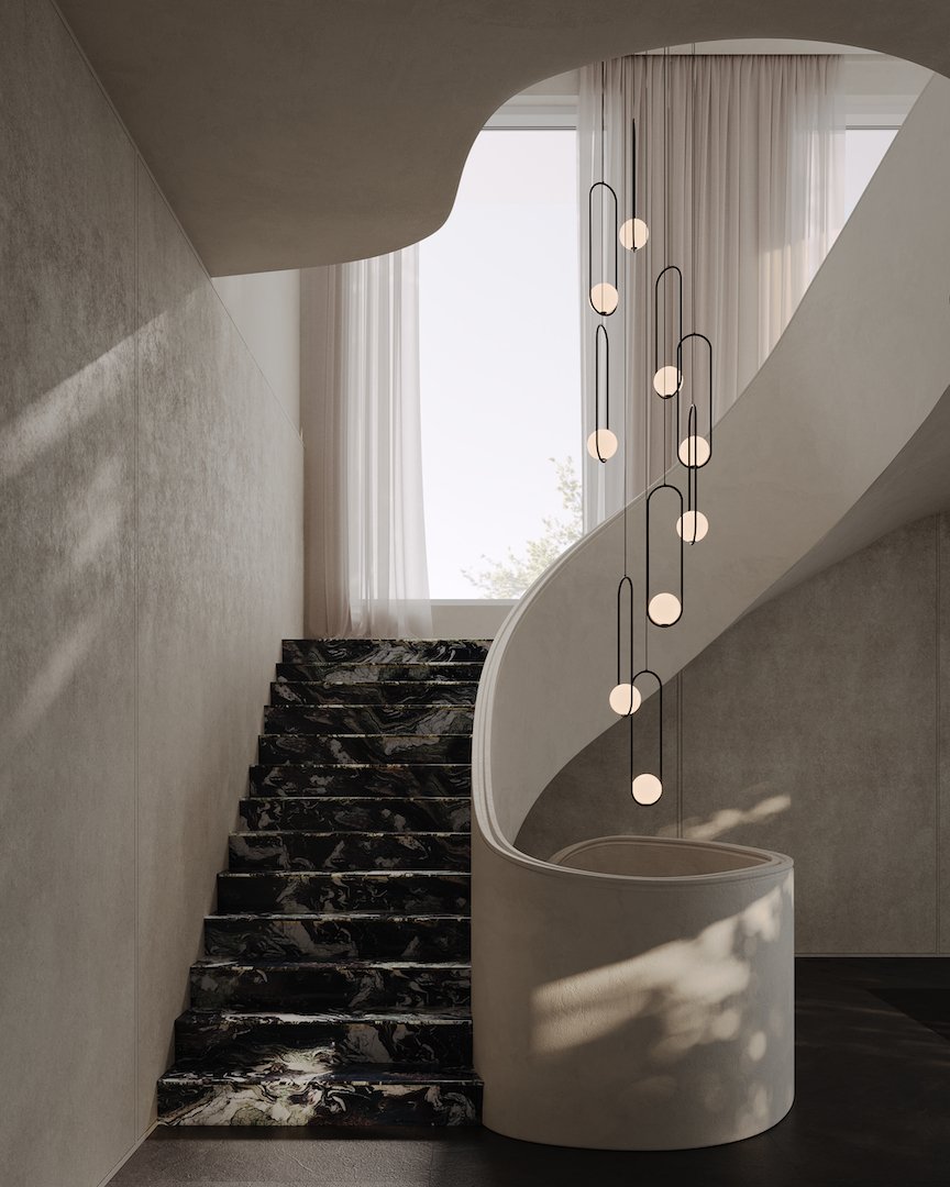 Cyvora Modern Minimalist Combination Glass Chandelier-Neutral Decor