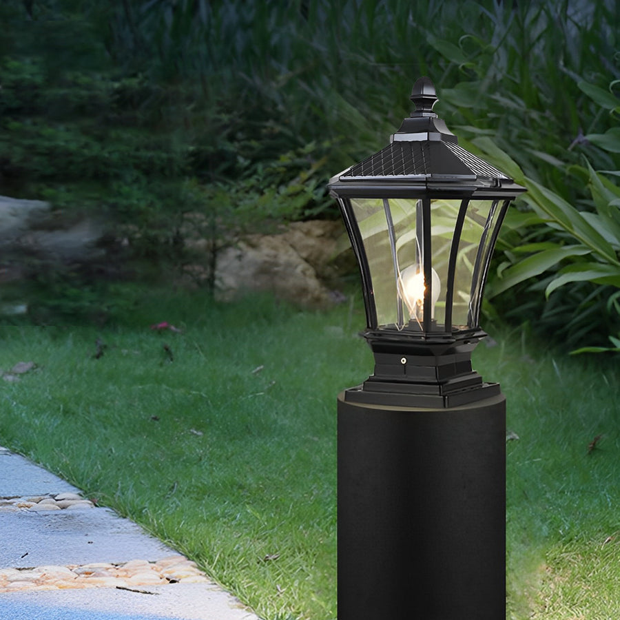 Ulric Vintage LED Retro Solar Outdoor Fence Post Lights