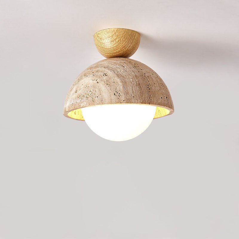 Solana Travertine Ceiling Light-Neutral Decor