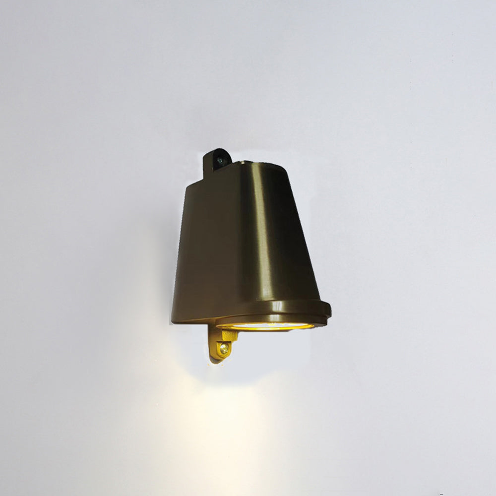 Ray Industrial Metal Bell Shaped Indoor Wall Lamp, Black/Grey/Coppery/Aluminum - Neutral Decor
