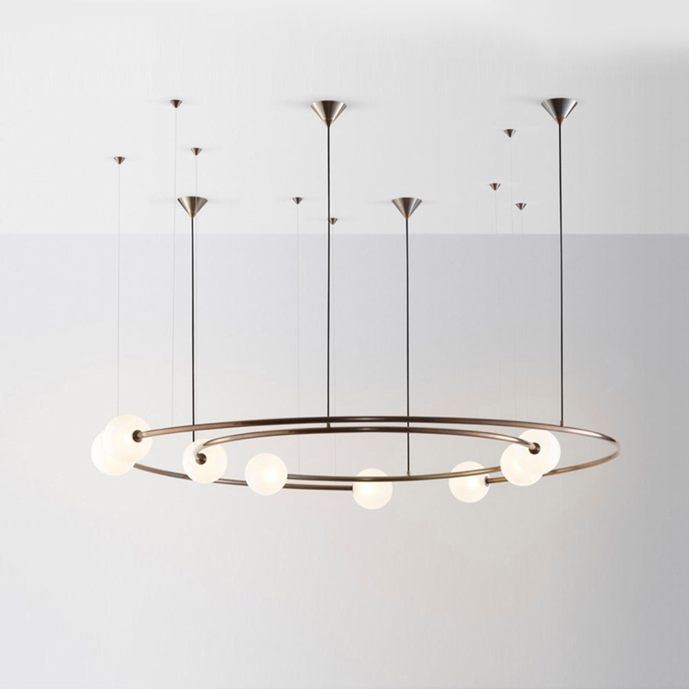 Valentina Modern Ring Metal Pendant Light, Black/Gold - Neutral Decor