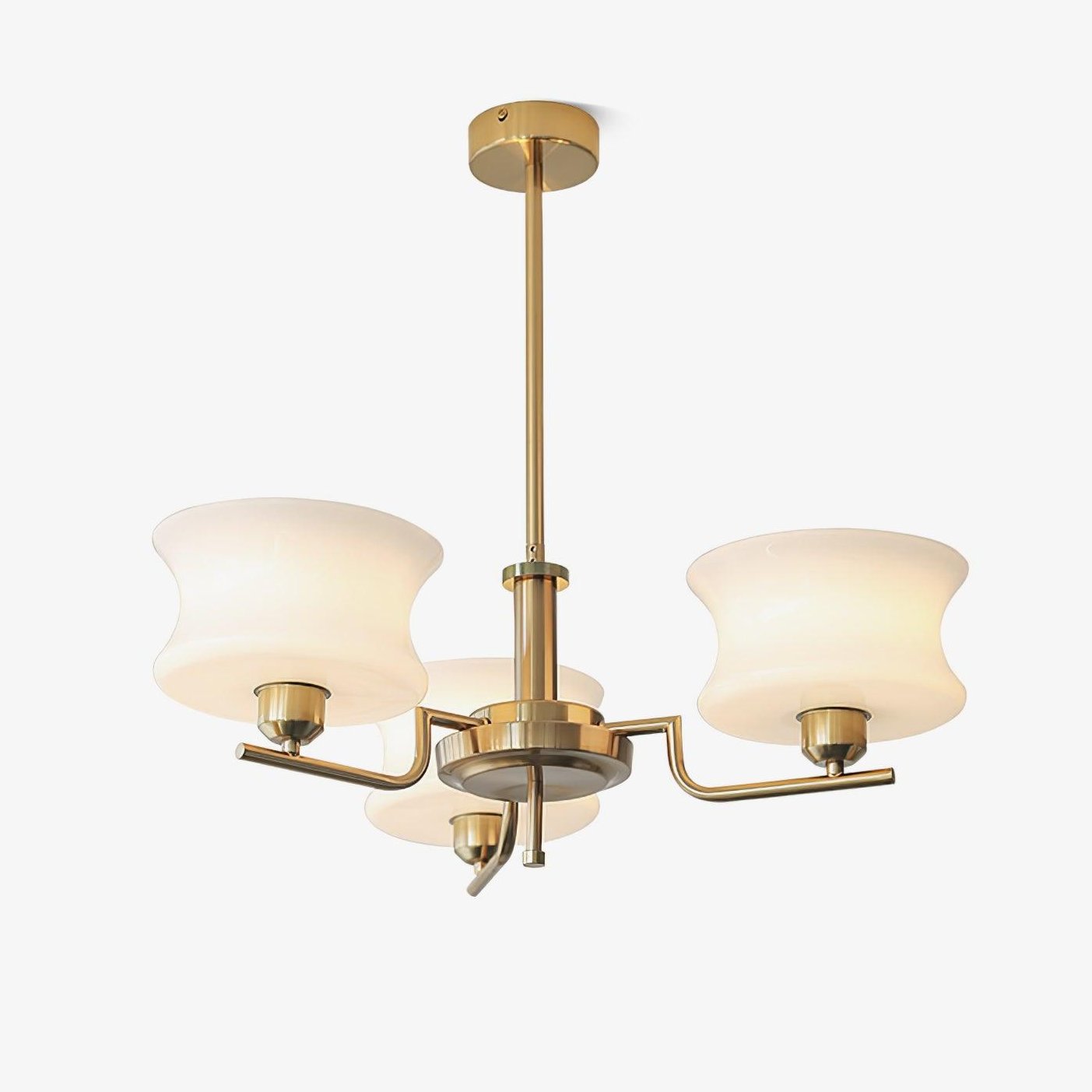 Lustra Chandelier Natural Gold Vintage Glass-Neutral Decor