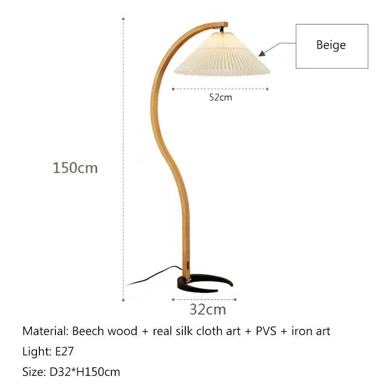 Muto Unique LED Floor Lamp, Wood/Metal, Living Room - Neutral Decor