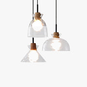 Arisha Minimalist Geometric Glass Pendant Light, Dining Room - Neutral Decor