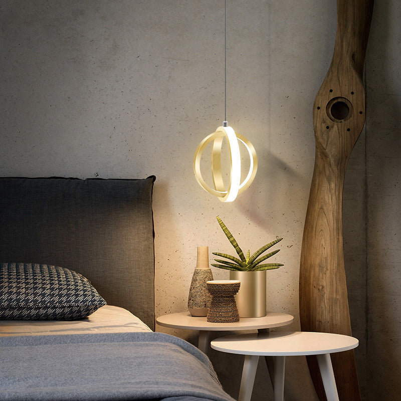 Kristy Pendant Light Spherical Modern, Metal, Black/Gold, Kitchen - Neutral Decor