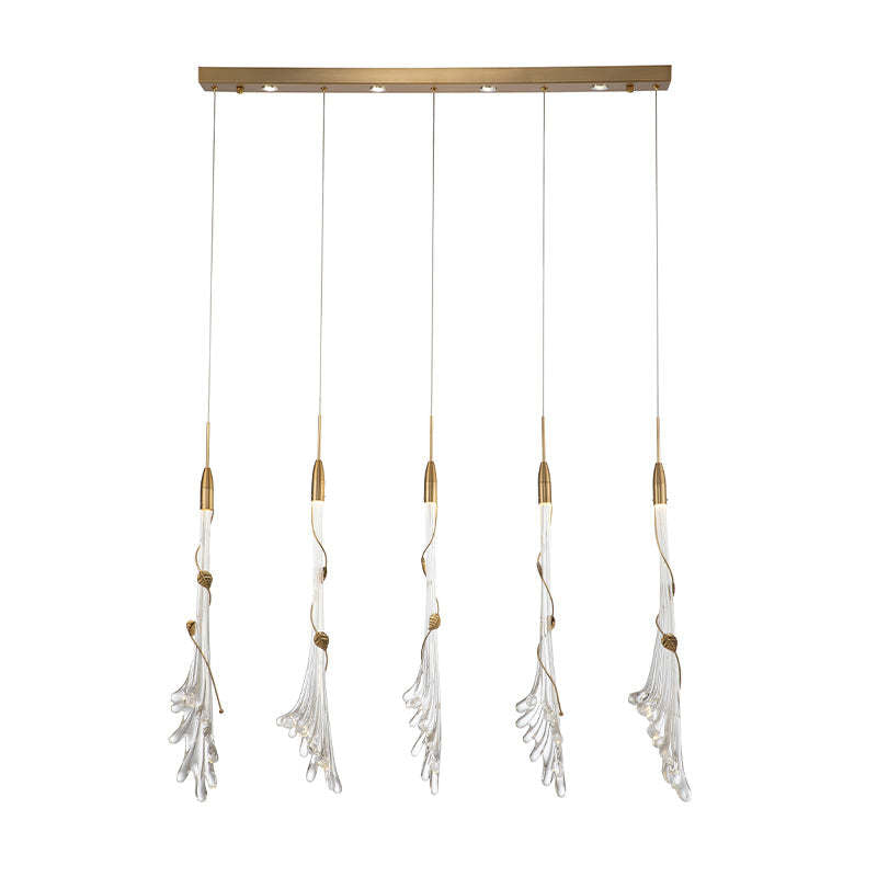 Arisha Elegant Flower Metal/Glass Pendant Light, Bedroom - Neutral Decor