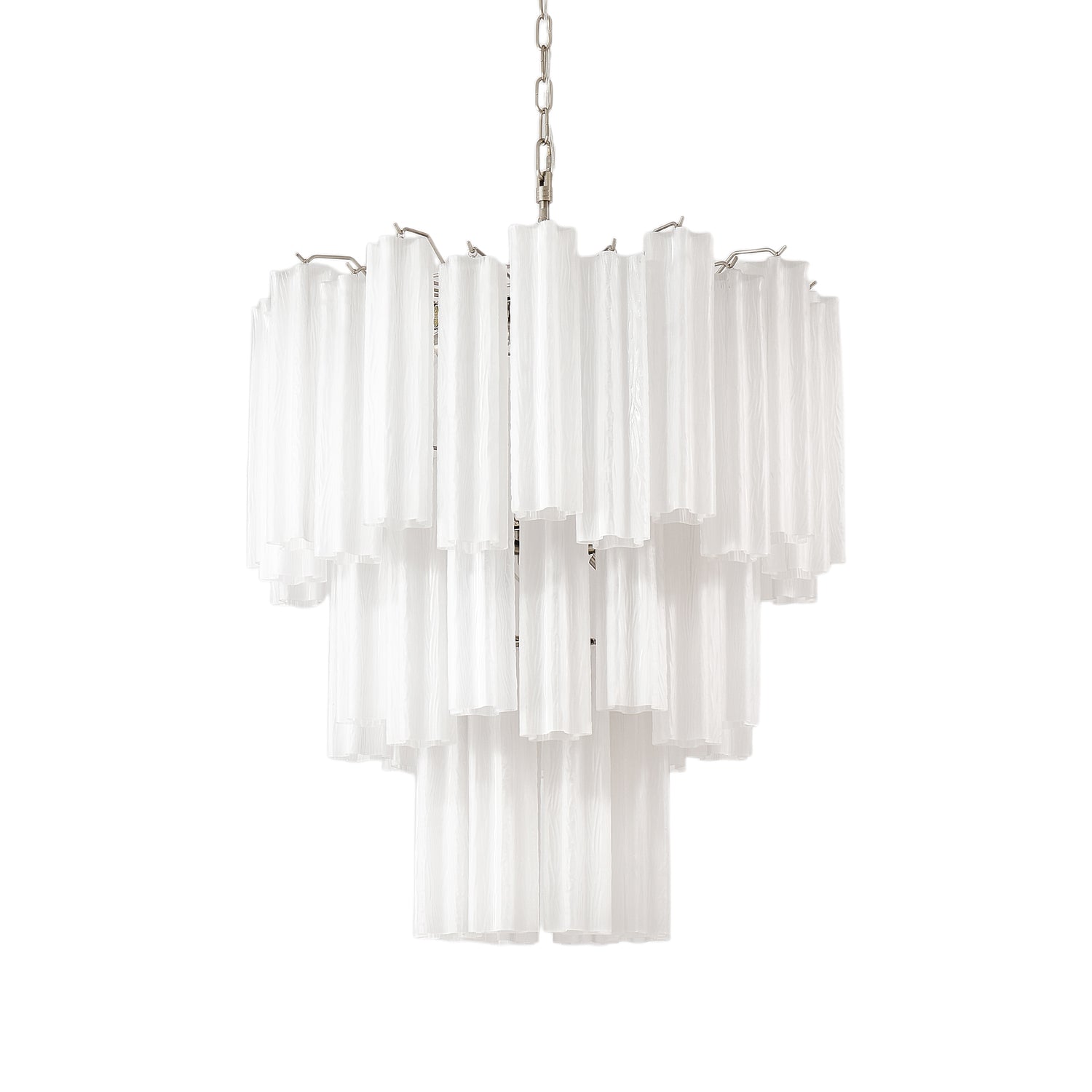 Aurora Chandelier Frosted Glass Tubes Layered Minimalist-Neutral Decor