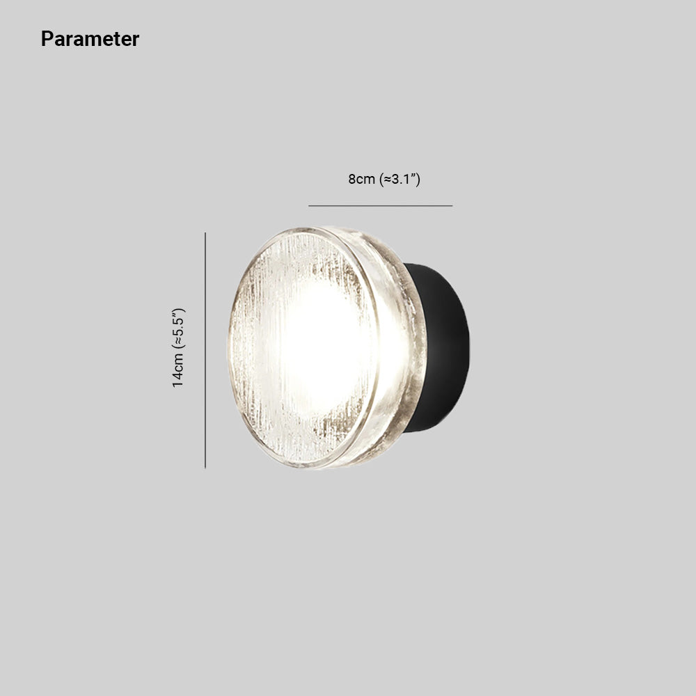 Ray Modern Mini Bubble Metal/Glass Outdoor Wall Lamp, Transparent - Neutral Decor