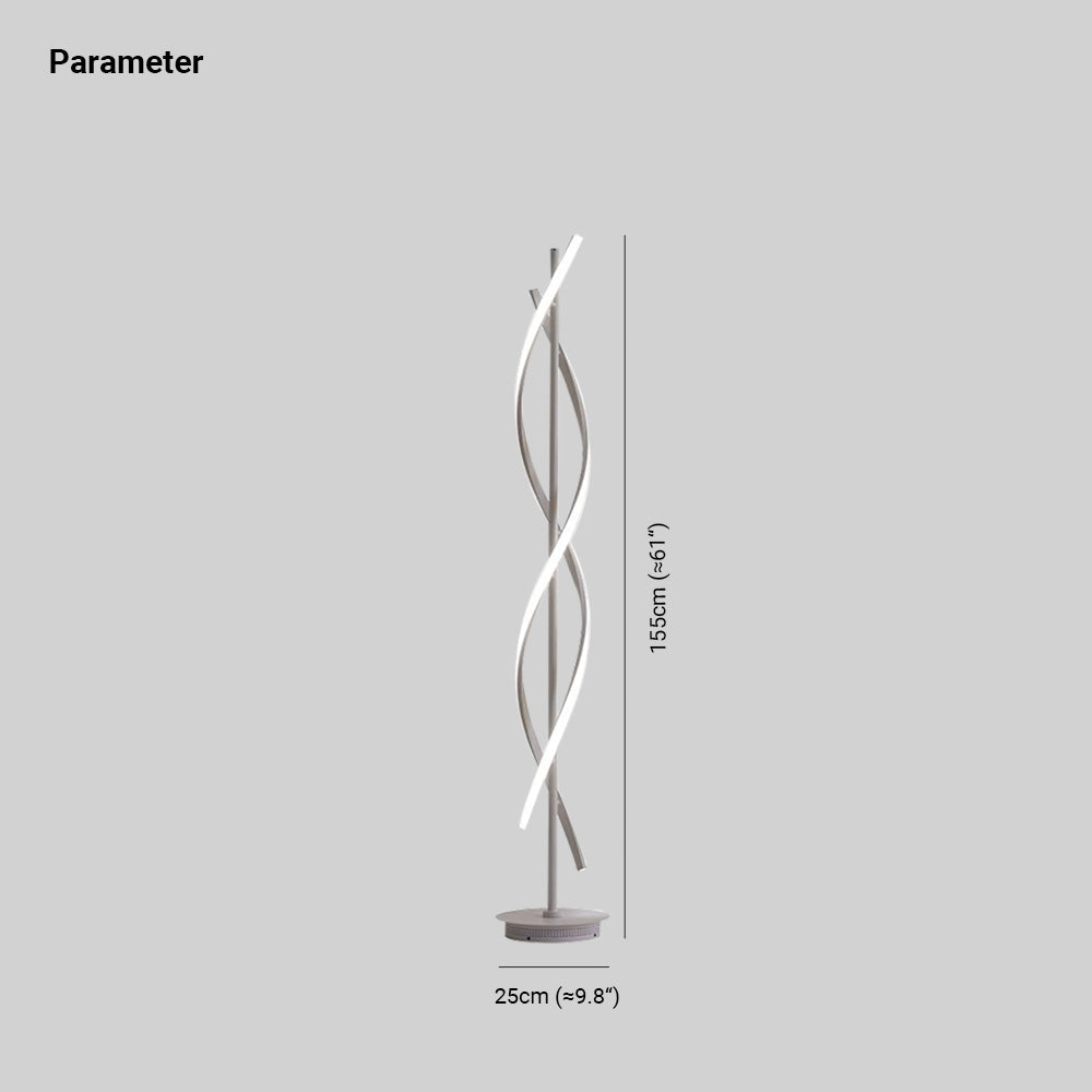Mira Postmodern Linear Acrylic Floor Lamp, Black/White - Neutral Decor