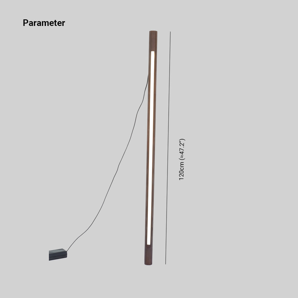 Ozawa Minimalist Linear Floor Lamp, Wood/Acrylic, Living Room - Neutral Decor