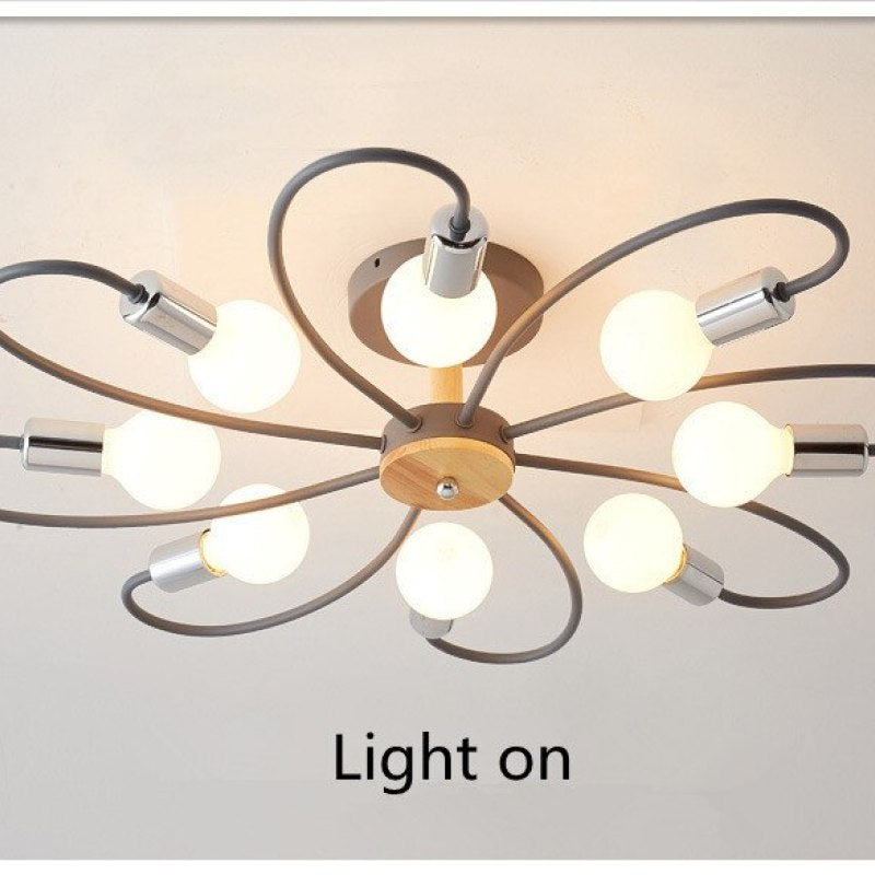 Arisha Elegant Metal/Glass Flush Mount Ceiling Light, Grey/Green - Neutral Decor