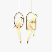 Arisha Modern Nordic Post Modern Bird Pendant Light, White/Clear - Neutral Decor