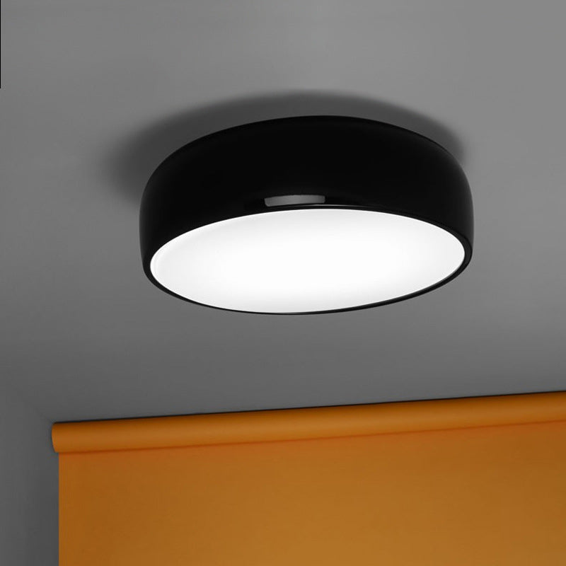 Arisha Modern Dish Shaped Metal Ceiling Light, Black/White - Neutral Decor