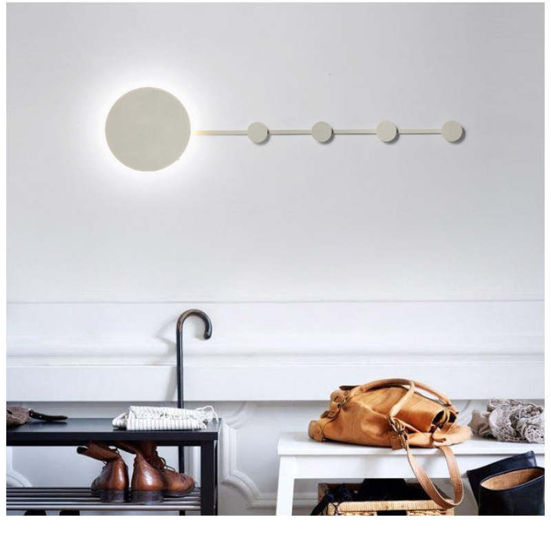 Arisha LED Porch Wall Hanging Coat Rack Creative Wall Lamp - Neutral Decor