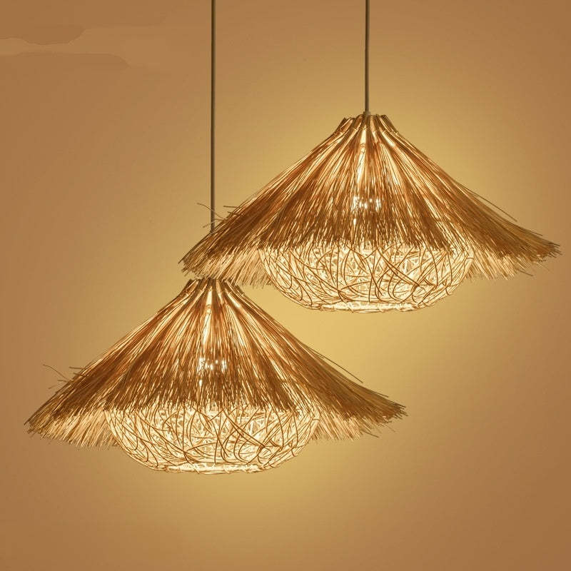 Muto Hand-Woven Rattan Modelling Pendant Light - Neutral Decor