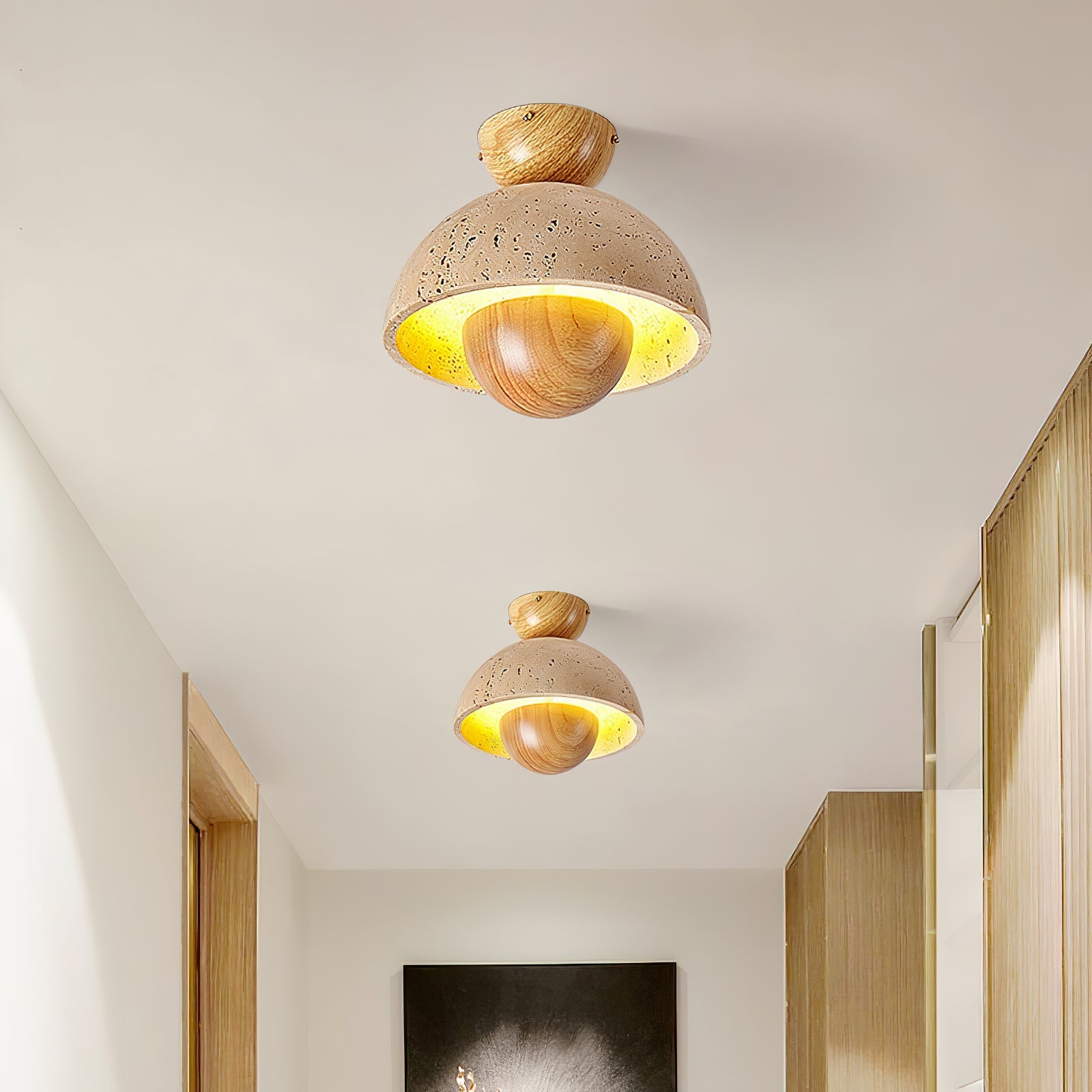 Cadorisra Travertine Ceiling Light-Neutral Decor