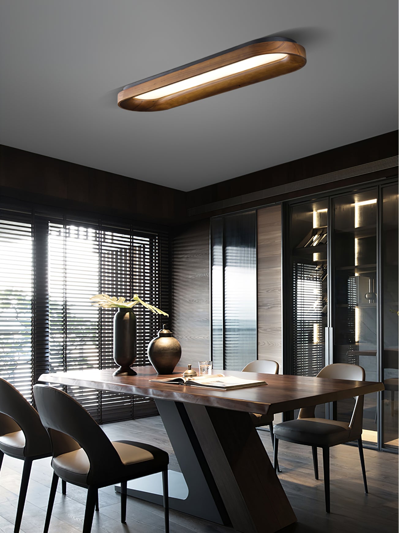 Zatalel Modern Minimalist Flowing Cloud Wood Ceiling Lamp-Neutral Decor