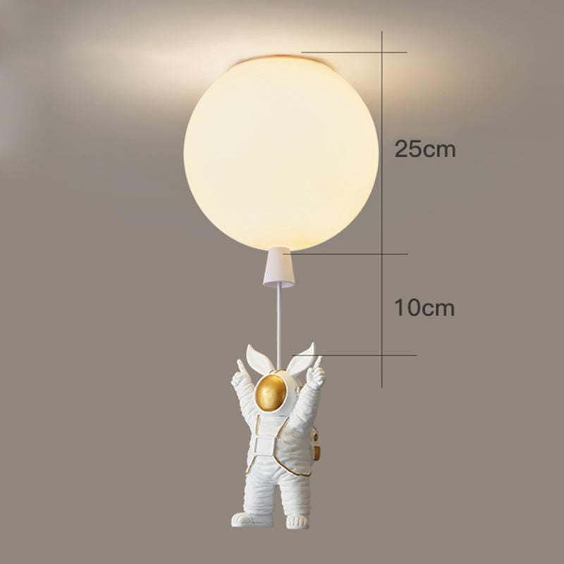 Aria Astronaut Balloon Flush Mount Ceiling Light, L 20/25/30/35cm - Neutral Decor