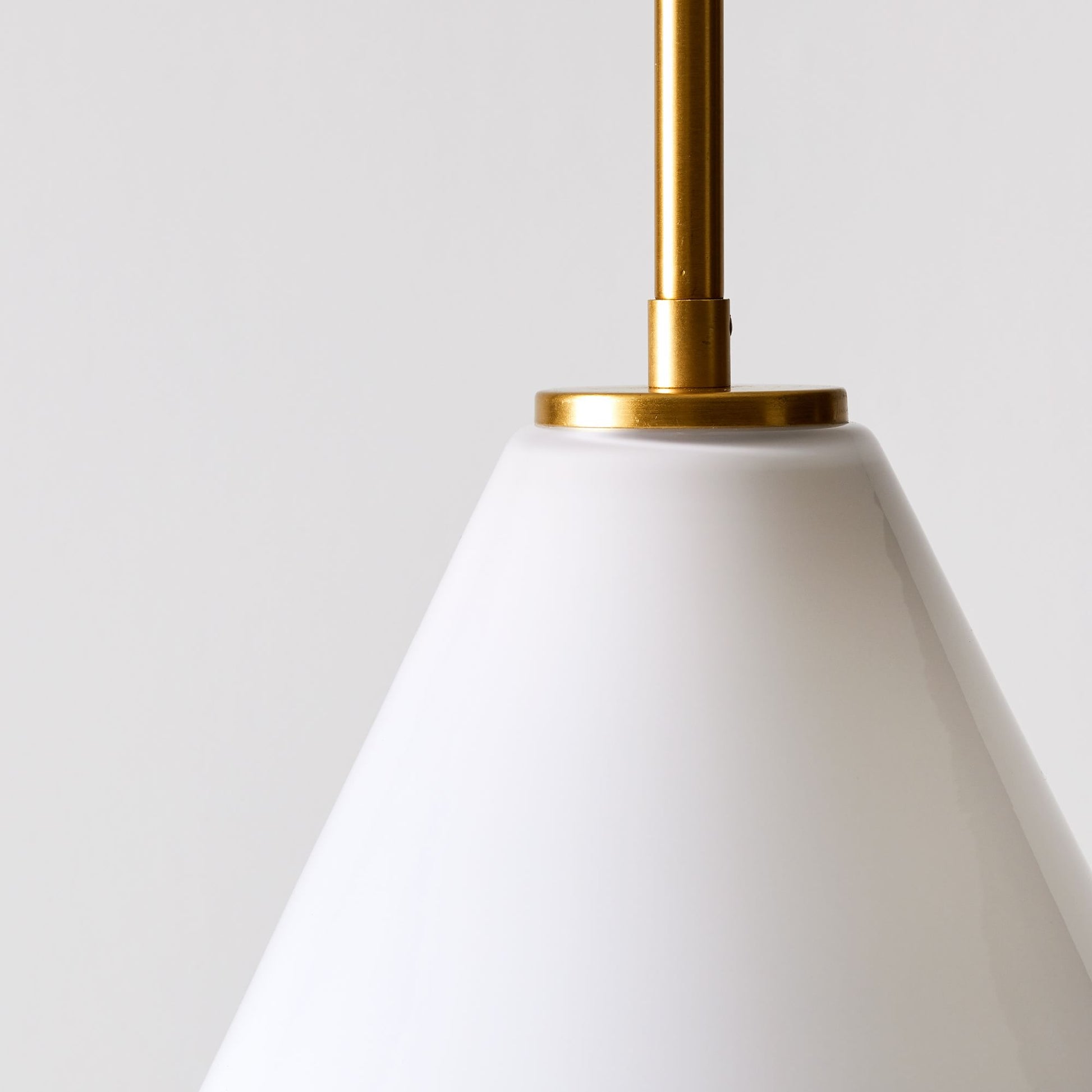 Cone Milk Clear Glass Cone Pendant Light for Kitchen-Neutral Decor
