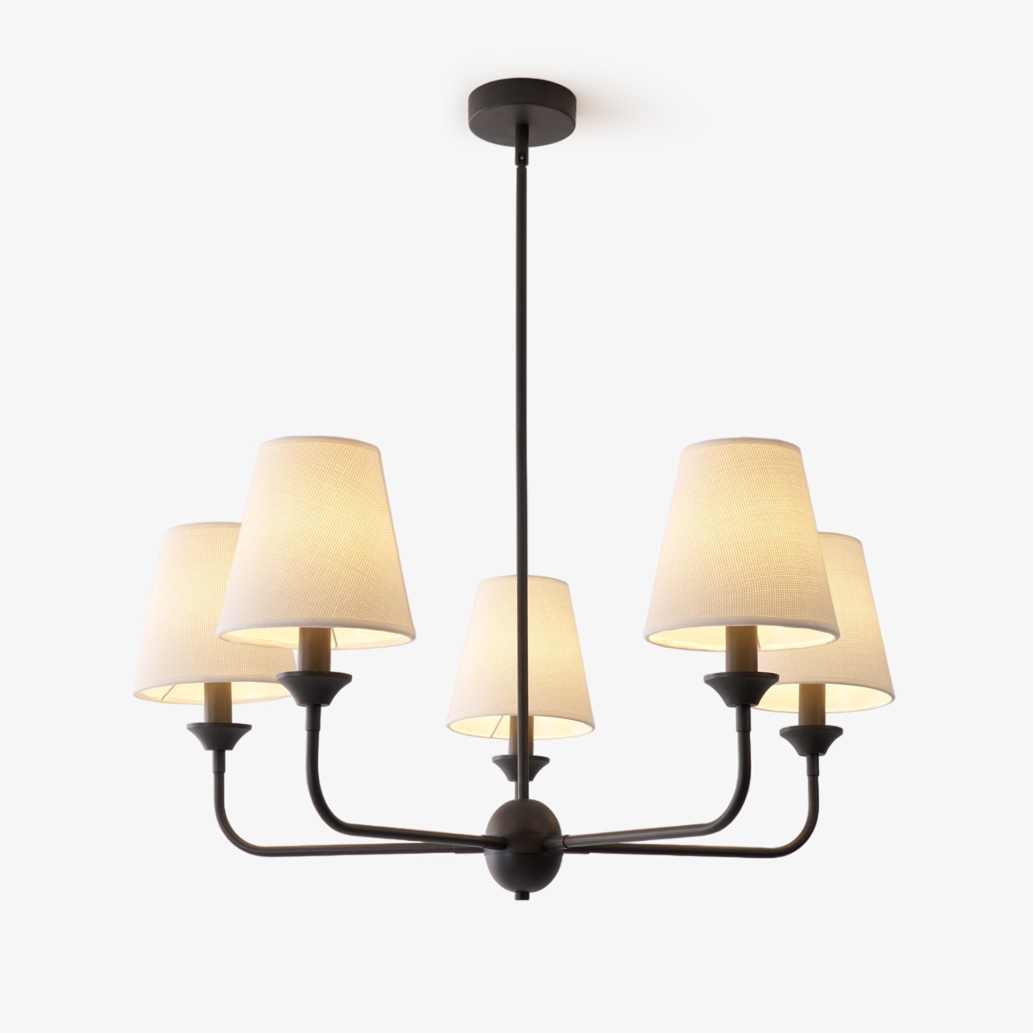 Zesorel Vintage Industrial Fabric Chandelier-Neutral Decor