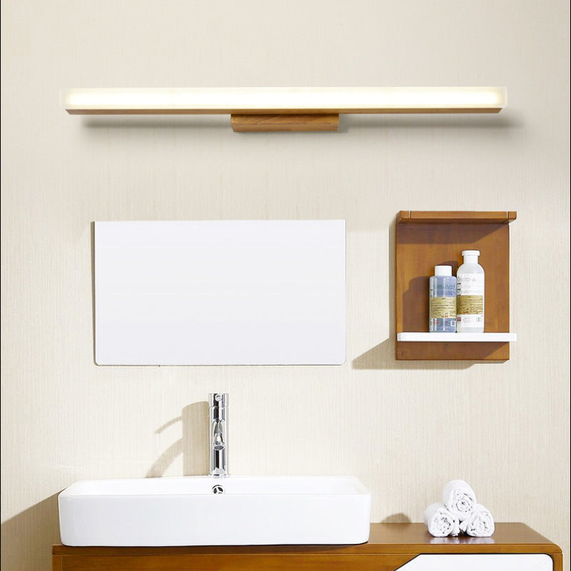 Arisha Modern Minimalist Linear Wooden Wall Lamp, Wood/Walnut - Neutral Decor