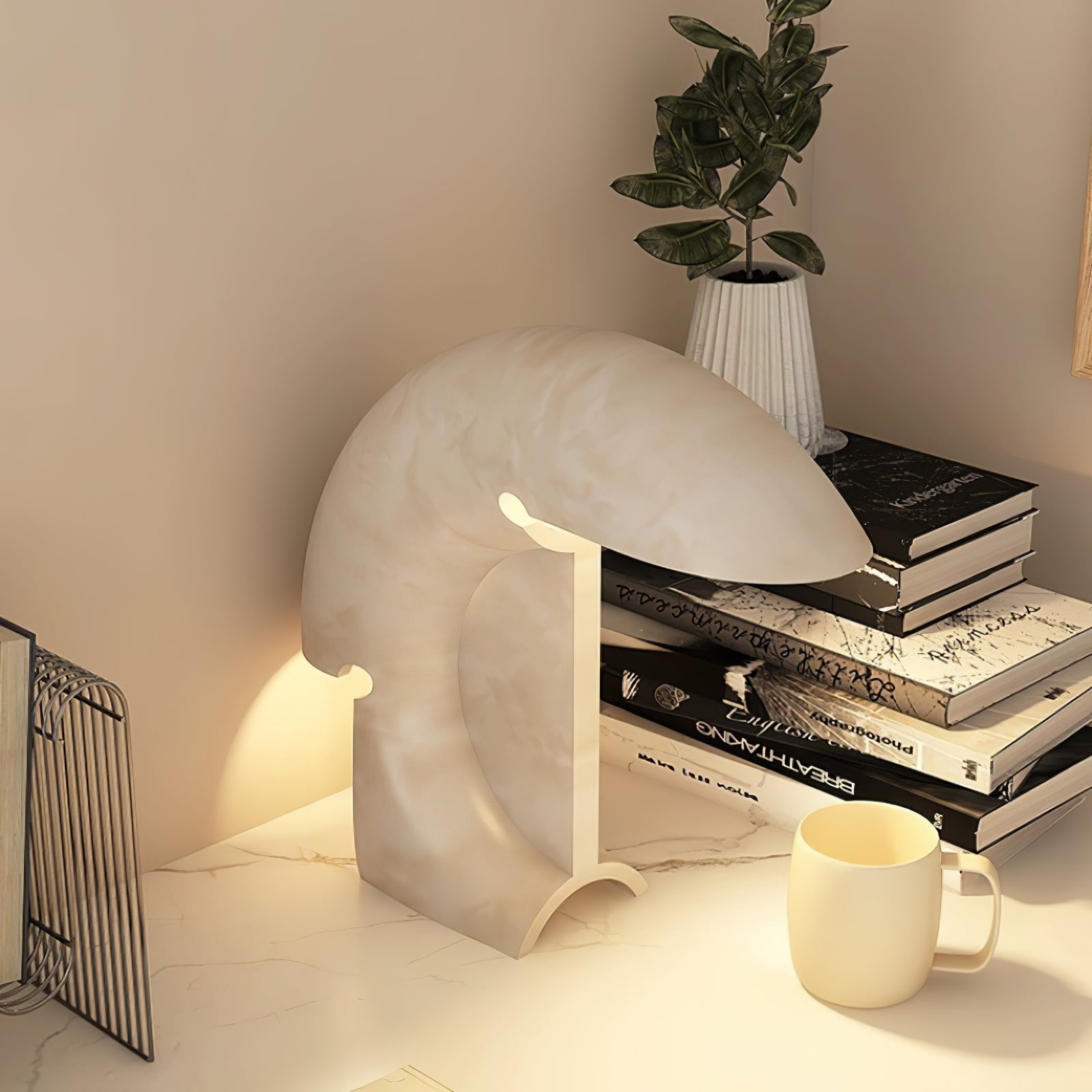 Emmy Modern Marble Table Lamp-Neutral Decor