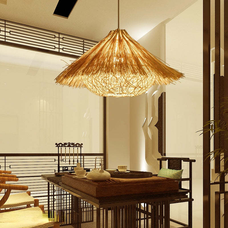 Muto Hand-Woven Rattan Modelling Pendant Light - Neutral Decor