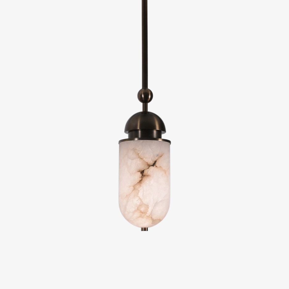 Capsule Alabaster Pendant Lamp-Neutral Decor