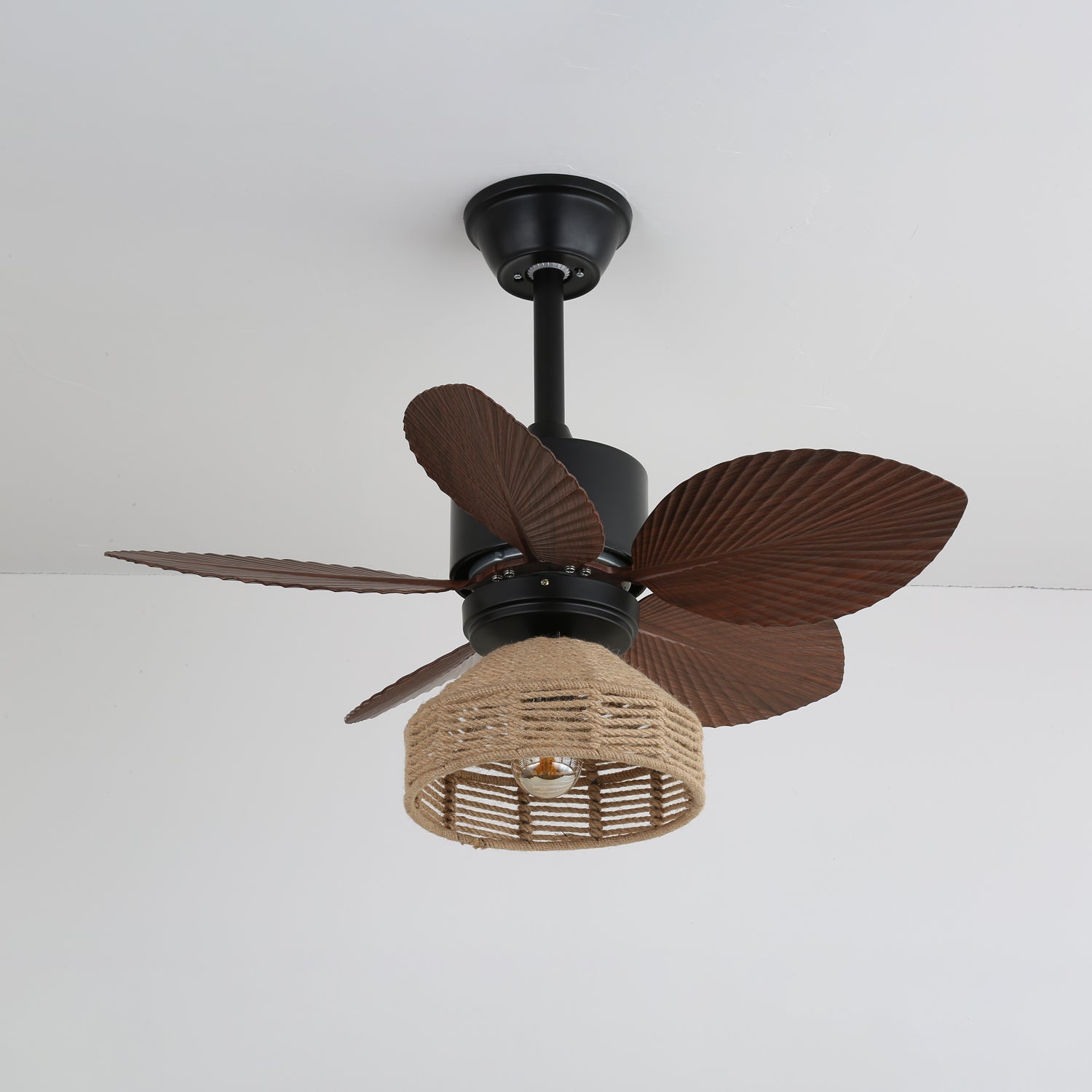 Rivora Tropical Rattan Ceiling Fan Light-Neutral Decor