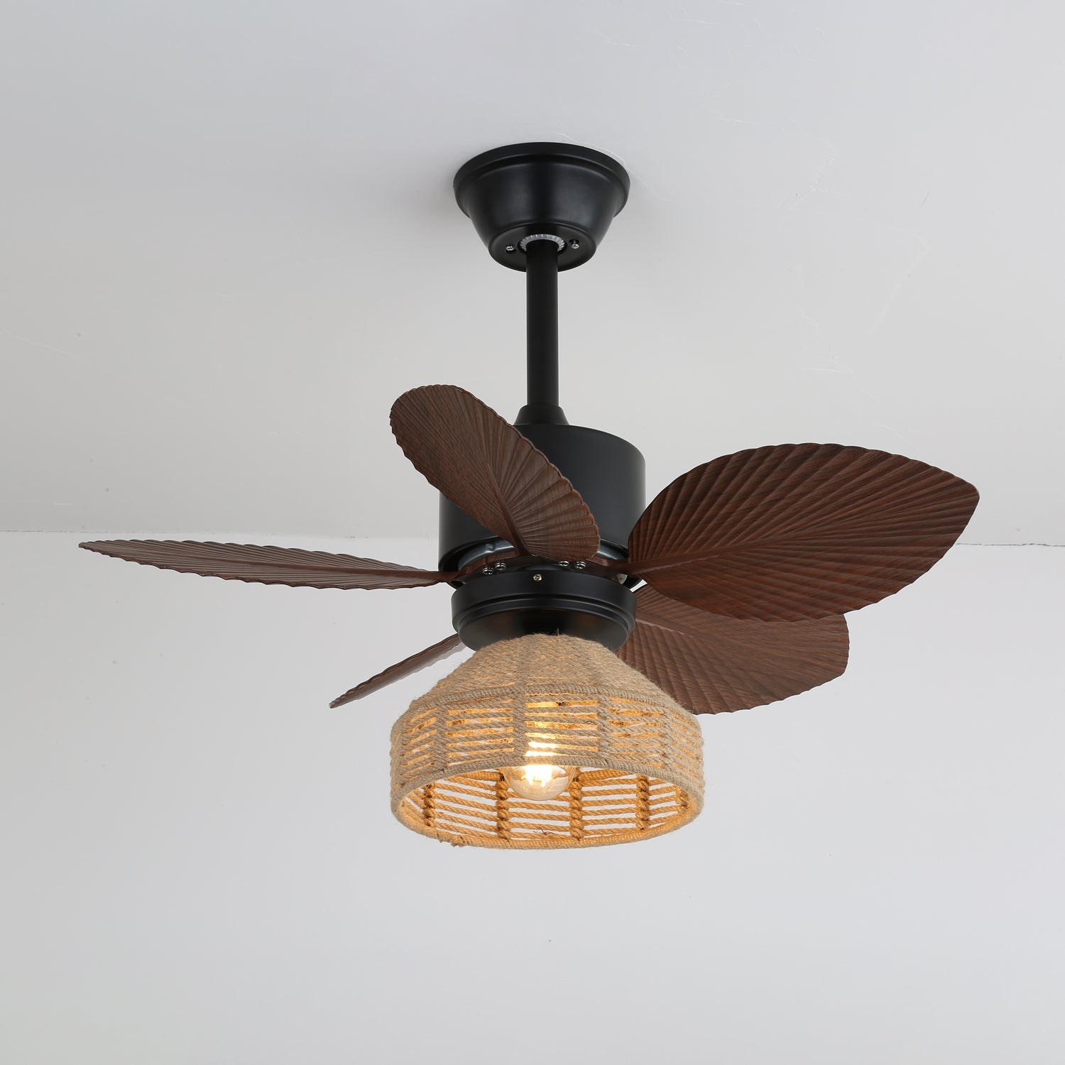 Rivora Tropical Rattan Ceiling Fan Light-Neutral Decor