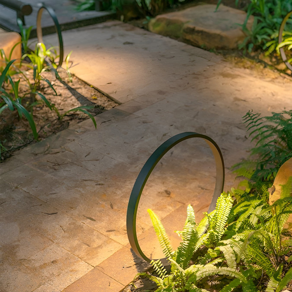 Floyd Elegant Circular Ring Outdoor Pathway Light