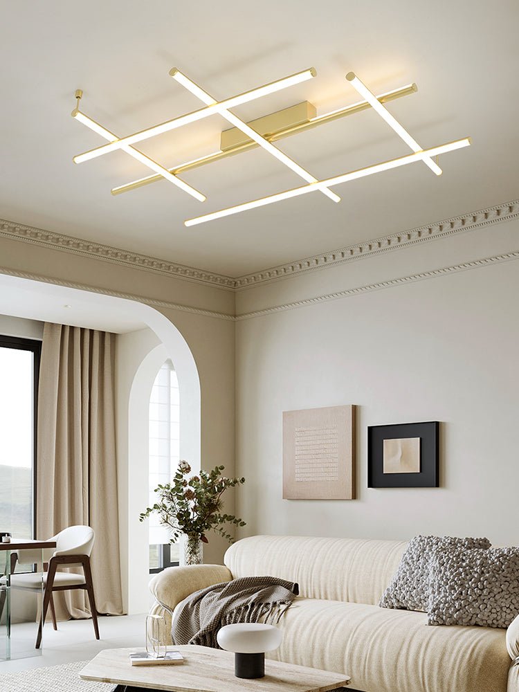 Geometric Linear Ceiling Lamp-Neutral Decor