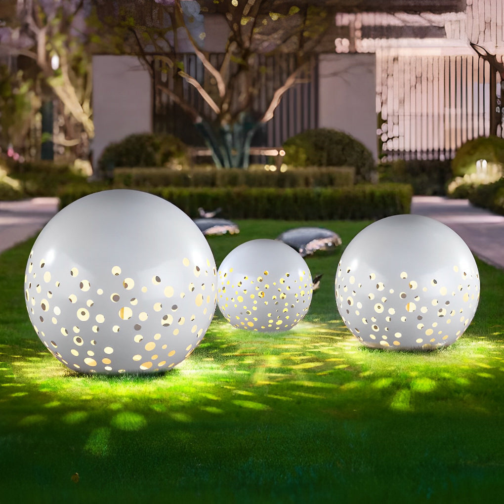 Nighti Round Hollow Modern Outdoor Lawn Lamp