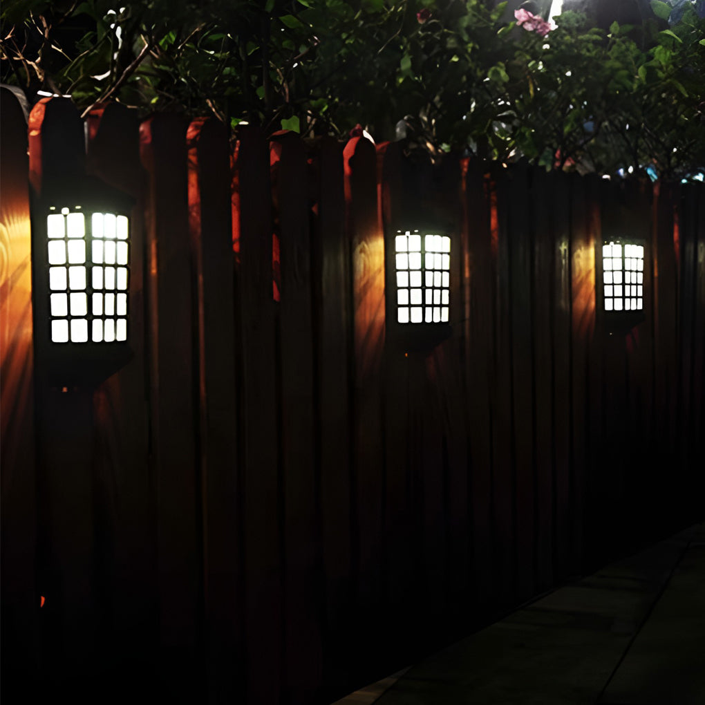 Cub Solar LED Light-controlled Modern ABS Outdoor Wall Lamp