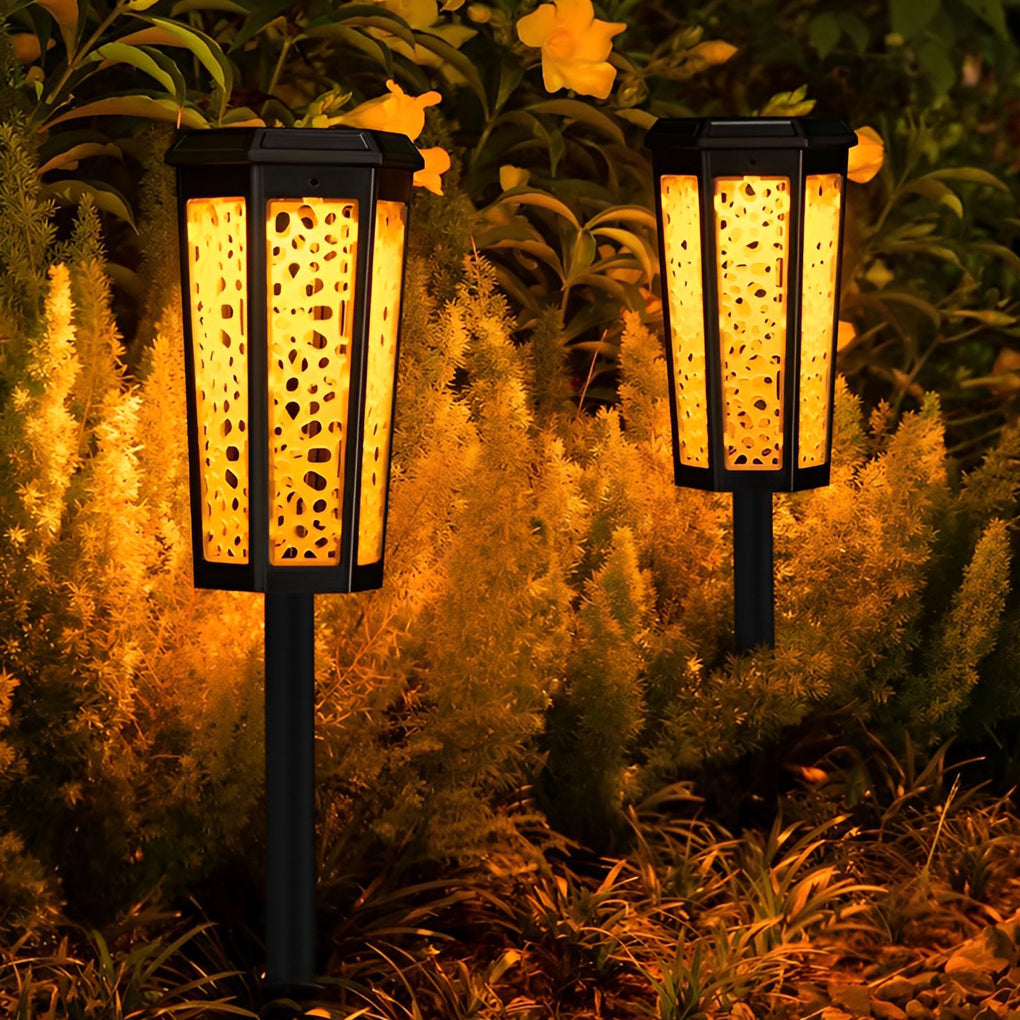 Iagin Hexagon Hollow Landscape ABS Outdoor Light